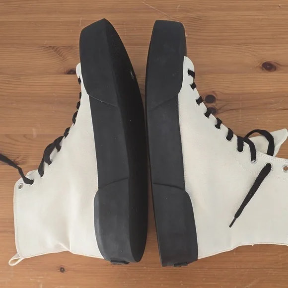 Jil Sander Canvas Lace-Up Boots Men Size 44 US 11
